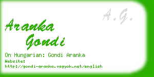 aranka gondi business card